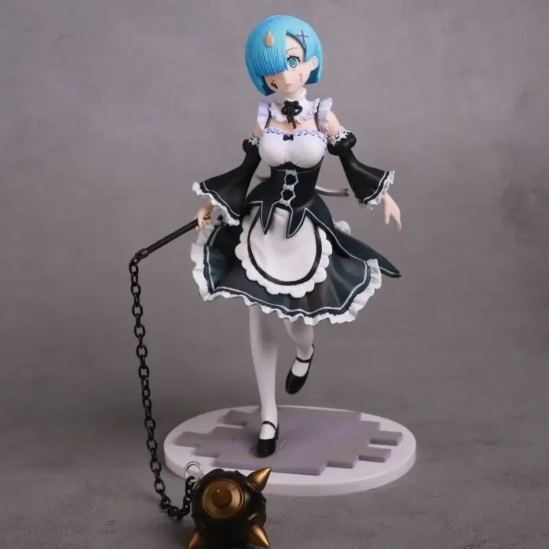 25cm Re:ZERO Starting Life in Another World Anime Figure Rem & Ram Twins Action Figure Rem/Ram Figure Collection Model Doll Toys