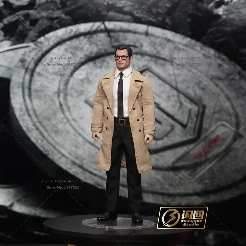 Manipple Studio 1/12 Super Hero Journalist Version Full Set Man Action Figure Clark Kent Body Model Toys Accessory For 6" Head