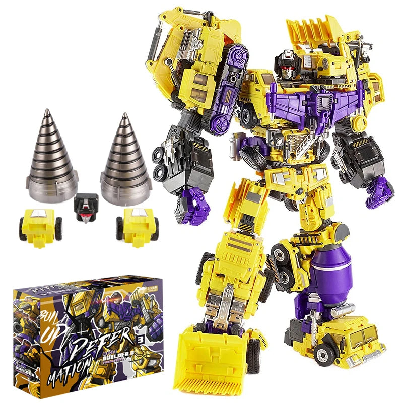 6IN1 JINBAO Devastator & Kit G1 GT Transformation Masterpiece Action Figure Toy Movie 8008 Oversize 45cm Deformation Car Robot