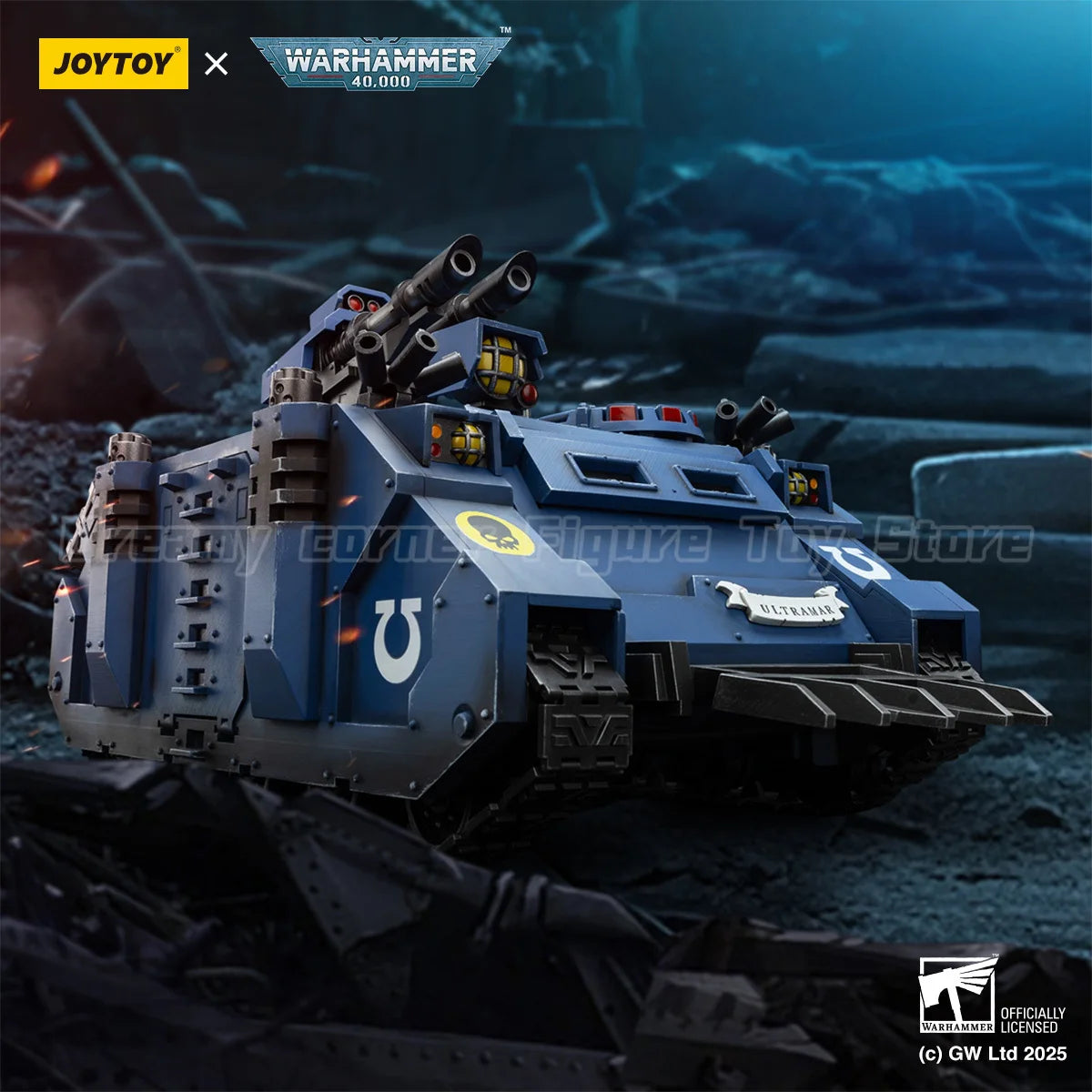 【24 Hours Delivery】JOYTOY Warhammer 40K Ultramarines Razorback with Twin Lascannon 1/18Anime Figure Model