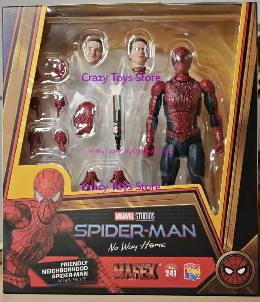 In Stock Original MAFEX No.241 Spider-Man Tobey Maguire Hero Never Comes Back Neighborhood Action Figure Model Toy.gift