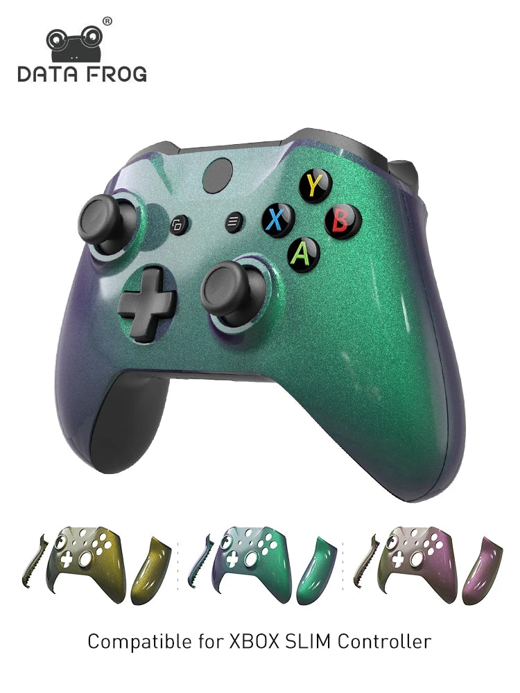DATA FROG Chameleon-Frontplattenabdeckung für Xbox One Slim-Controller-Gehäuse, Ersatzteile mit Seitenschienen-Panel für Xbox One X