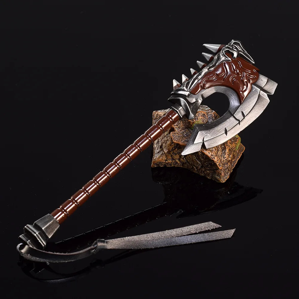 World of Warcraft Оръжие Gorehowl Axe Garrosh Hellscream Игра Периферна 19 см Метално оръжие Модел Самурайски меч Занаяти Подаръчни играчки
