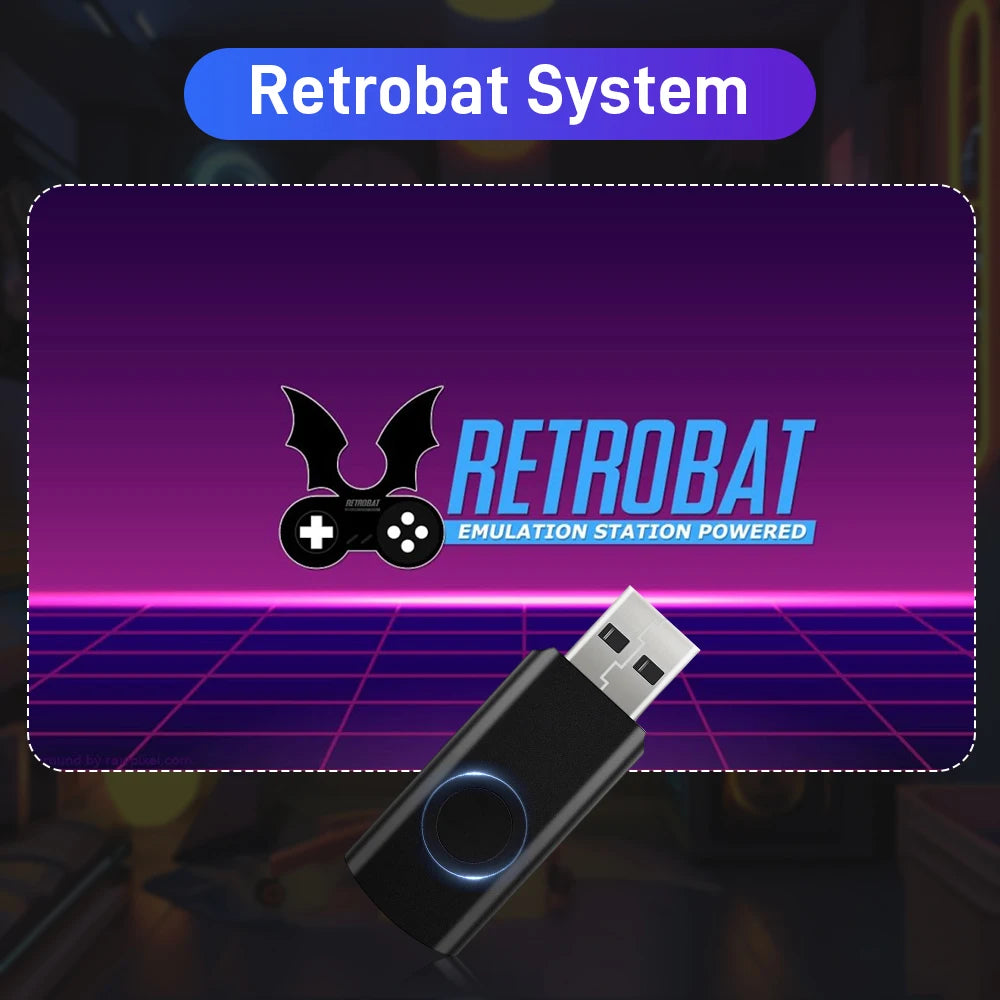 Retrobat Games Download Resources With 110000+ Retro Games&105 Emulator For N64/PS3/PS2/PS1/Game Cube/MAME/NES For Win PC/Laptop