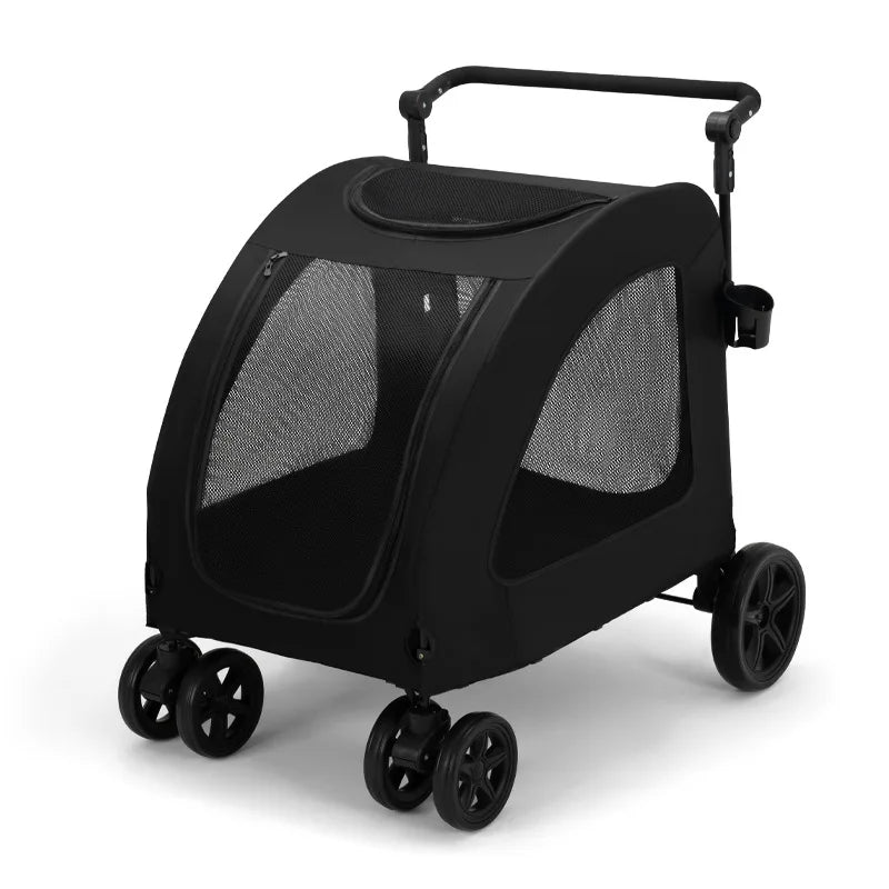 Dog Stroller Portable Breathable Puppy Carrier Strong Load-bearing Capacity Dog Transport Foldable Travel Pets Dogs Accessories