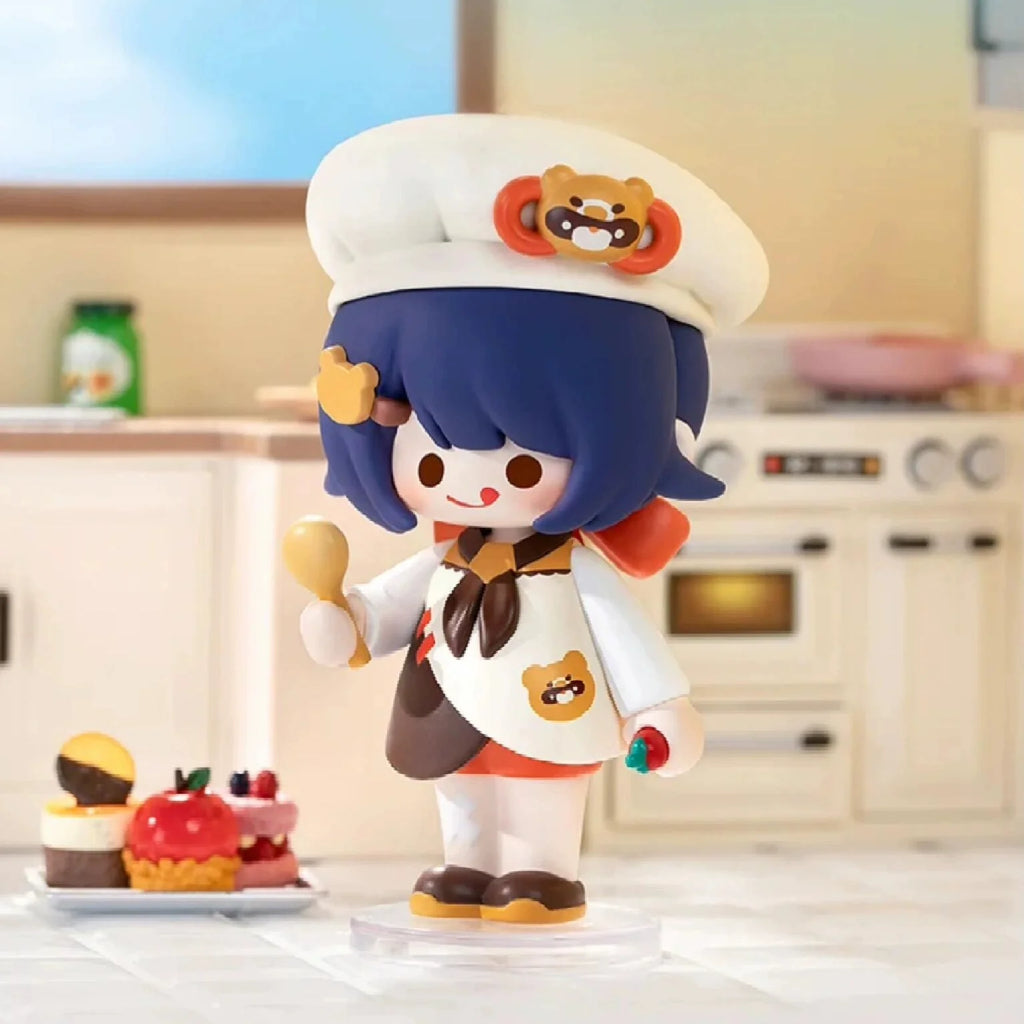 Tcv Popmart Genshin Impact Dress-Up Dreams Themed Chibi Series Blind Box  Q Mini Figure Toy Mystery Box Surrounding Walnut Wendy