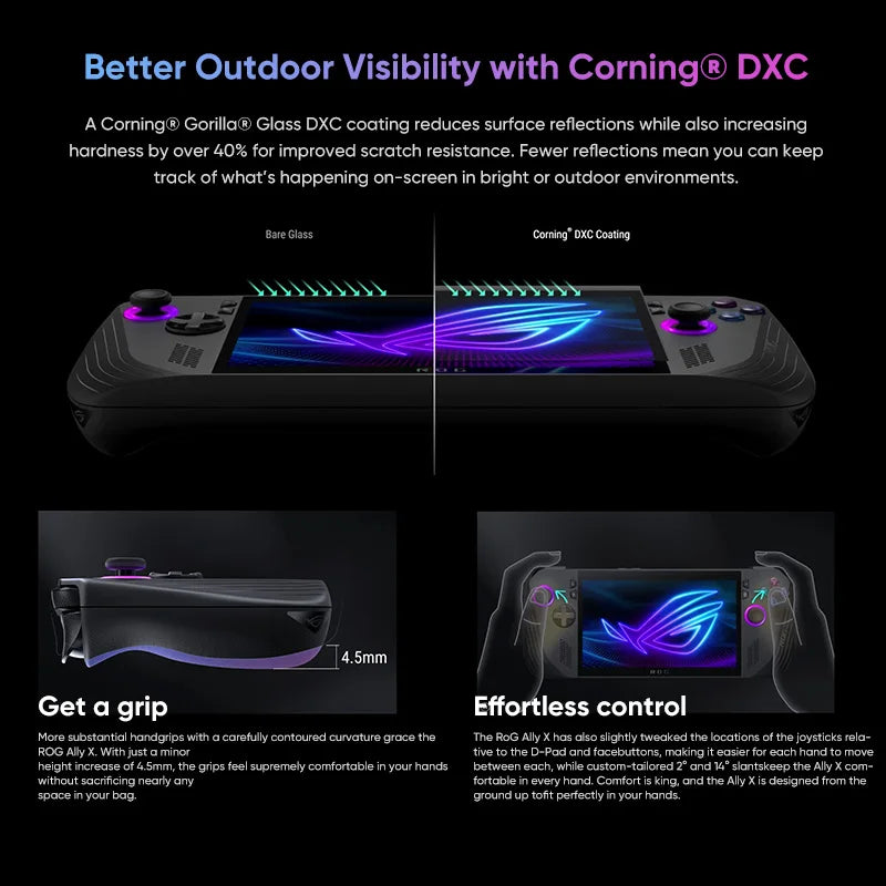 ASUS ROG Ally X 7" FHD IPS 120Hz Gaming Handheld AMD Ryzen Z1 Extreme Processor Dolby Atmos Home Game Console