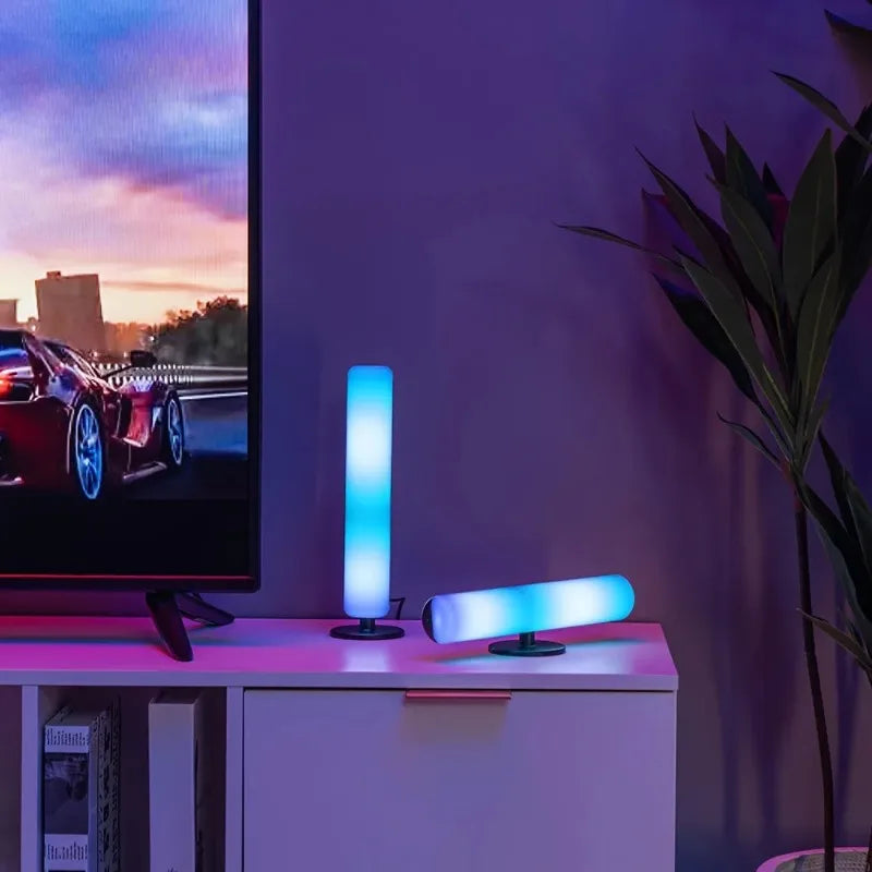 RGB Pickup Light Music Rhythm Lights Upgraded USB Rechargeable Model Christmas Decoration Desktop RGB Light Bar Music Rhythm