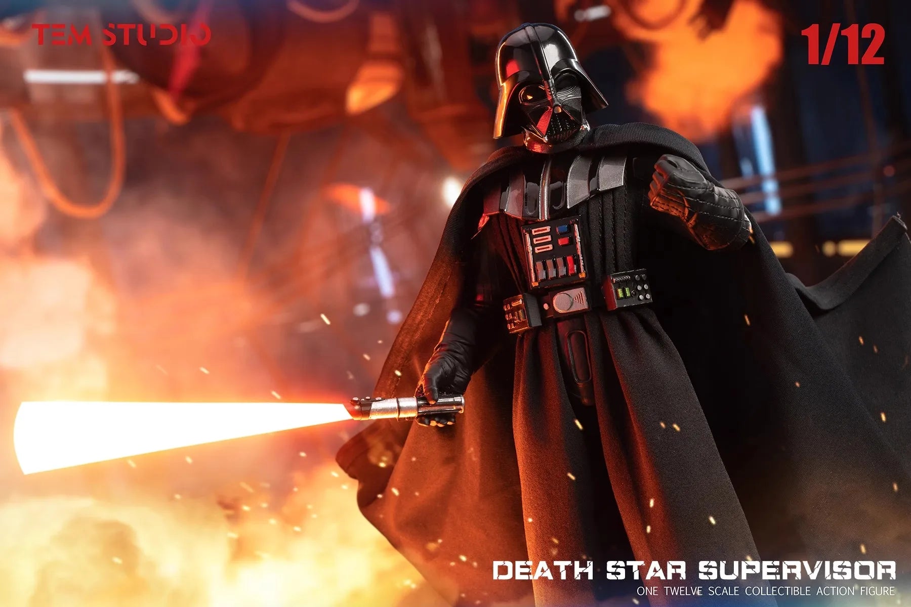 New In Stock Genuine TEM STUDIO TEMS001 1/12 Death Star Supervisor Black Warrior Accessories Action Figure Model Toys