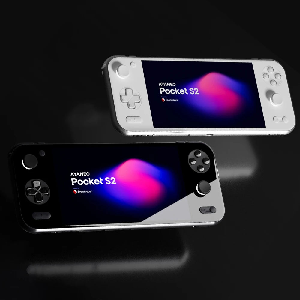 MicroData AYANEO Pocket S2 Retro Handheld Game Console - 5.5" Screen, 5000mAh, 1080p 500Nits Foldable Gaming Device