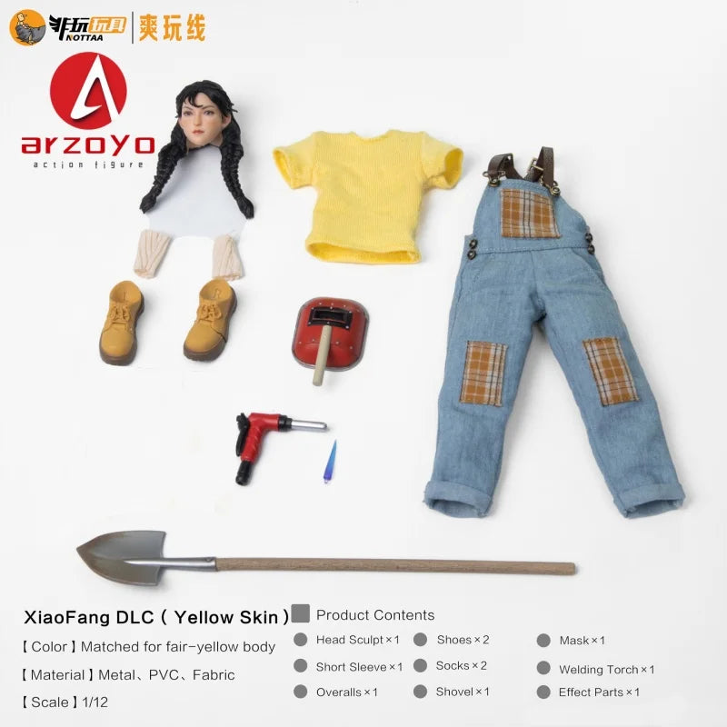 Notaman DLC 1/12 Scale Selina Xiaofang Head Legs Cosplay Clothes Accessory Set Model Fit 6'' NT-04 Soldier Action Figure Body