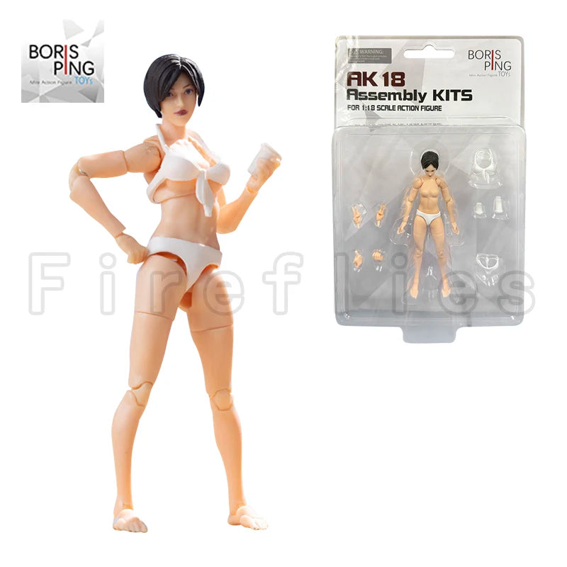 1/18 Boris Ping Toys Action Figure AK18 Series Wave 2 Agent Wang and Avina Anime Model Toy