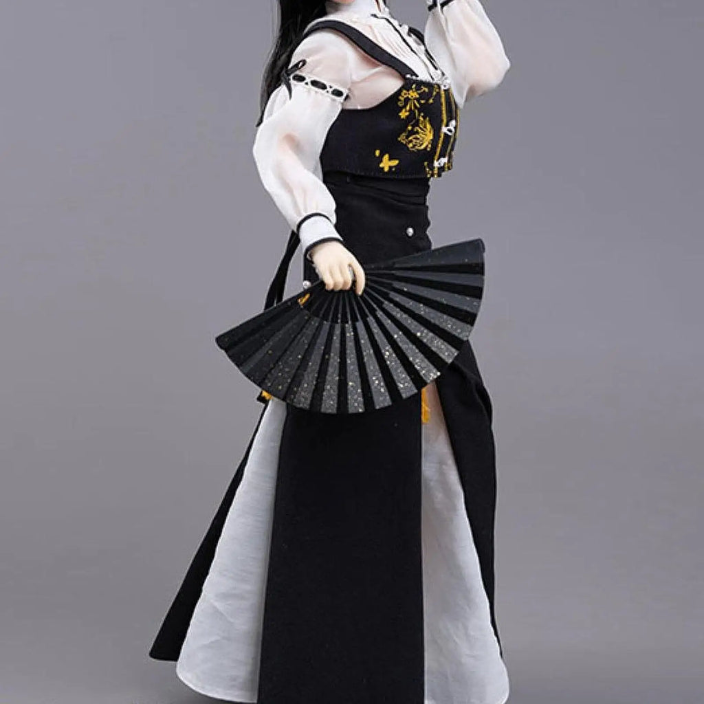 1/6 Top and Skirt Oufit Retro Outfit for 12 inch Female Figures Accessories