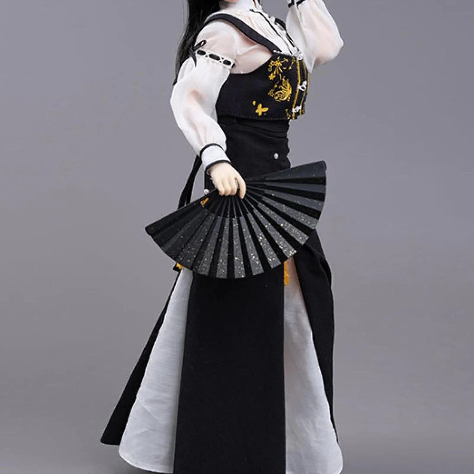 1/6 Top and Skirt Oufit Retro Outfit for 12 inch Female Figures Accessories