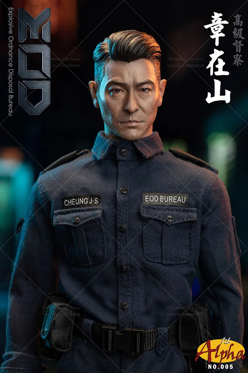 Alpha005 1/6 Scale Collectible Classic Movie Hongkong Police Zhang Zaishan Full Set 12" Male Soldier Action Figure Model Doll