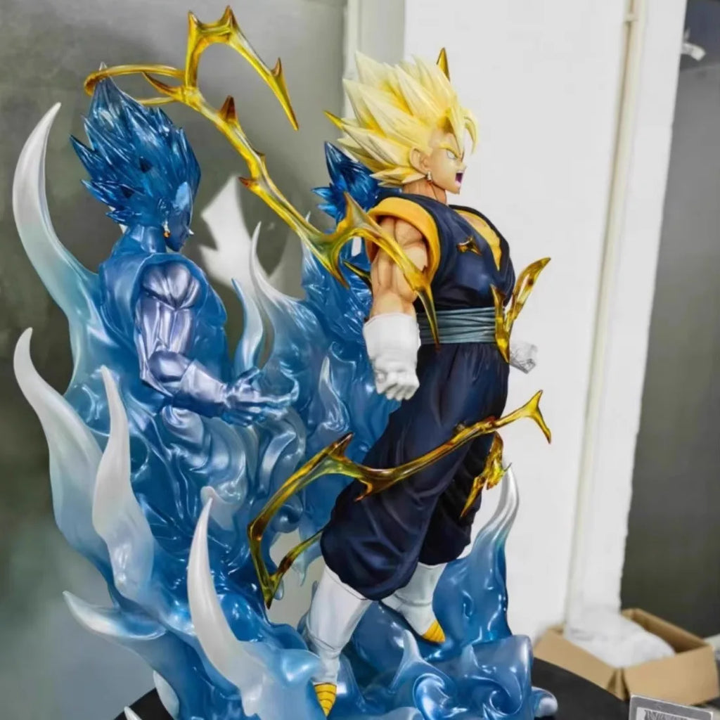 37cm New Original Dragon Ball Anime Figure Vegetto Soul Forging Series Peripheral Resin Model Statue Desktop Ornaments Gift Toys