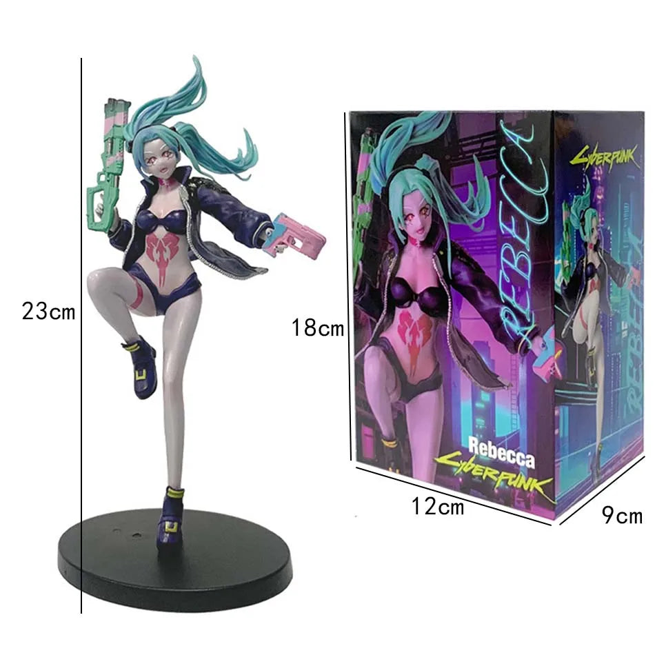 23CM  Anime Game Cyberpunk: Edgerunners Rebecca Figure Standing Anime Model Toy Gift Lucy Collection David Martinez Aciton Figur