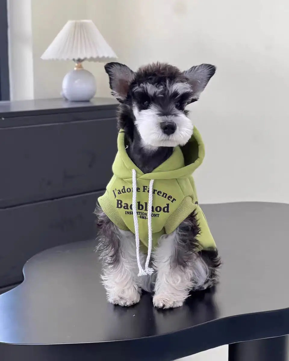 Herbst und winter fleece mit kapuze sweatshirt welpen neue winter warme kleidung