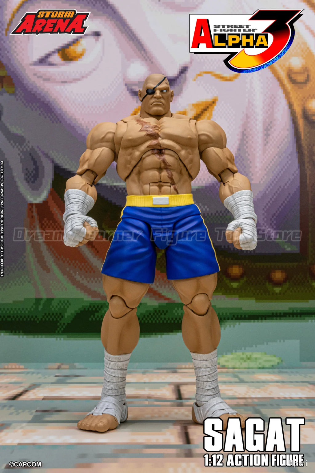 【In Stock】Original Storm Collectibles STORM ARENA Street Fighter Alpha 3 Sagat 1/12 Ornament Model Toy