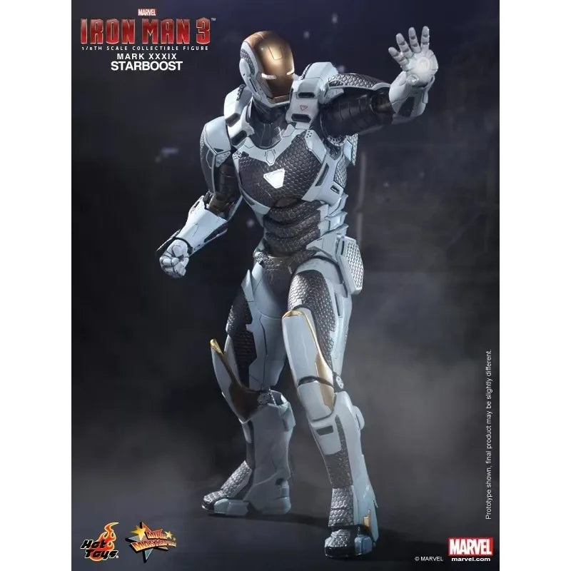 Original Hot Toys MARVEL MMS214 Iron Man 3 Iron Man MK39 STARBOOST Anime Figure Collection Model Toys