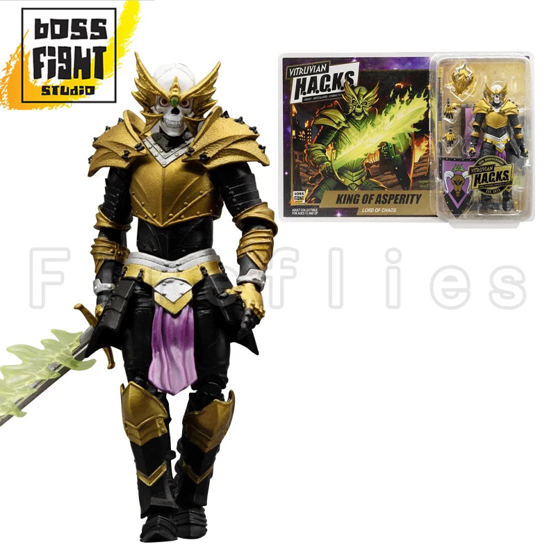 1/18 3.75inch Boss Fight Studio BFS Action Figure Vitruvian H.A.C.K.S. 10th Anniversary Knight of Asperity Anime Model Toy