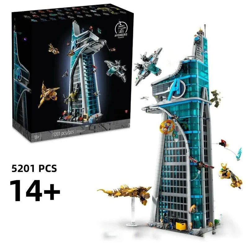 2026 New 5201pcs Avengers Tower With Figures Architecture Street View For Model Assemble Bricks Toy Kids Gift