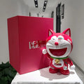 2023 New Kawaii Lucky Maneki-neko Doraemon Resin Mirror Plating Gk Toy Cute Desktop Decorative Birthday Gift For Store Opening