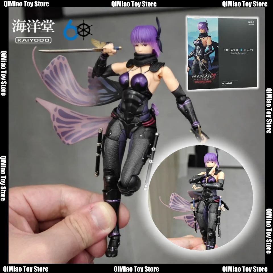 IN STOCK Ninja Gaiden Ayane Action Figure Dead or Alive Original Kaiyodo Revoltech AMAZING YAMAGUCHI Collection Model Toys Gift