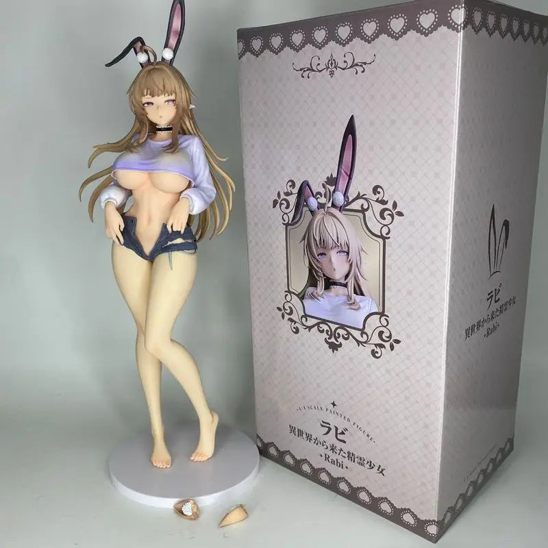 Rabi Bunny Girl Figure 1/4 Scale 45cm GK Statue Elf Resin Anime Collectible Decor Gift