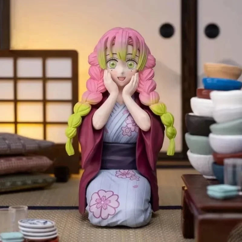 In Stock Sega Original Demon Slayer Kanroji Mitsuri Premium Chokonose Figure Katanakaji No Sato Hen Kawaii Anime Model Toy Gift