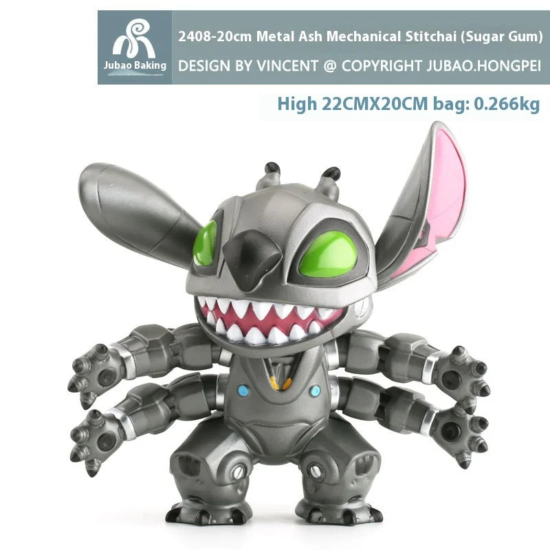 Stitch Mechanical Model Red Blue Gray Steampunk Robot Figure Anime Collectible Desktop Decor Stitch Figure Stitch Plush Toy