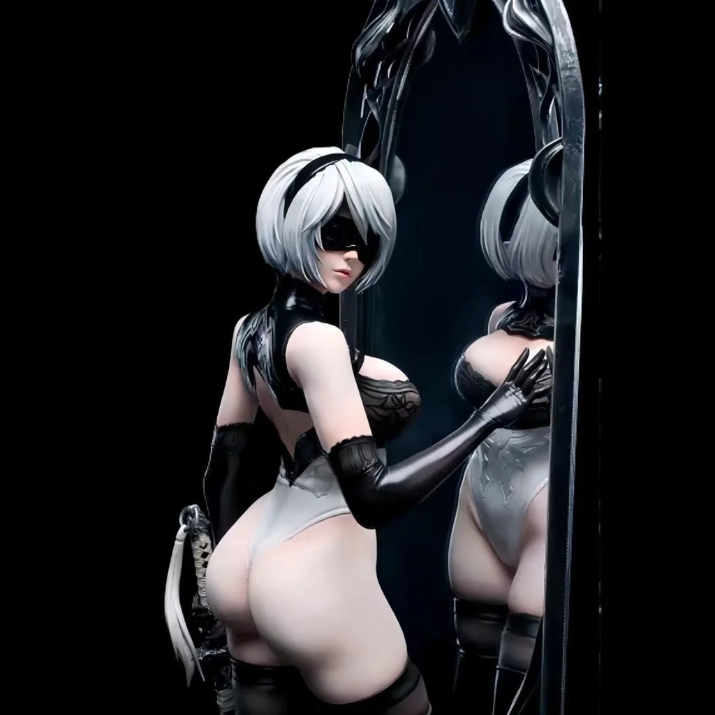 Mechanical Genesis 2B Twin-Headed 1/4 Scale Collectible Figurine Set with Black Stockings - Simulation Model Game Statue