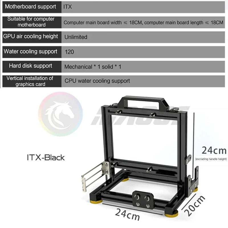 DIY Gamer Schrank MOD ITX MATX PC Fall Open Frame Aluminium Kreative ATX Turm Desktop Gaming Computer Chassis Rack