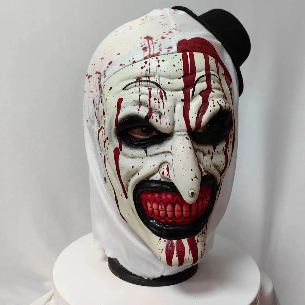 Scary Terrifier 3 Cosplay Mask Halloween Art The Clown Bloody Latex Soft Props Party Adults Terrifier Costume Masks