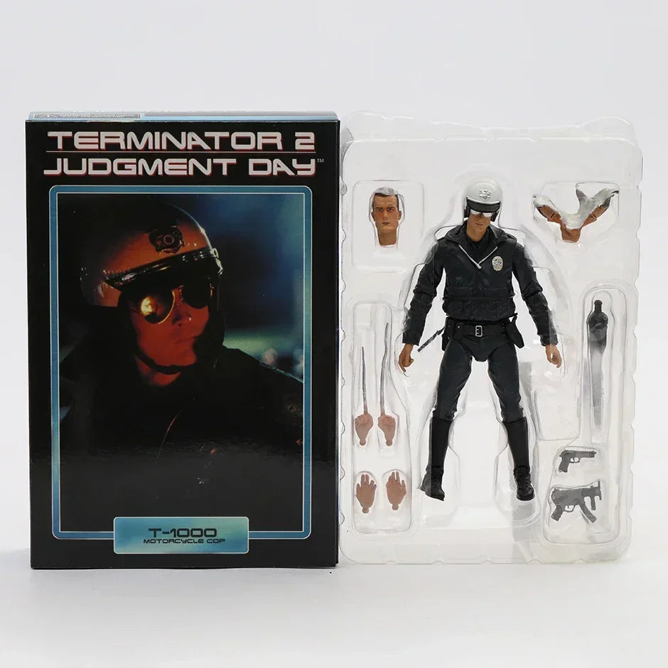 NECA Terminator 2 Judgment Day T-800 T-1000 Action Figure Doll Handmade Model Toy