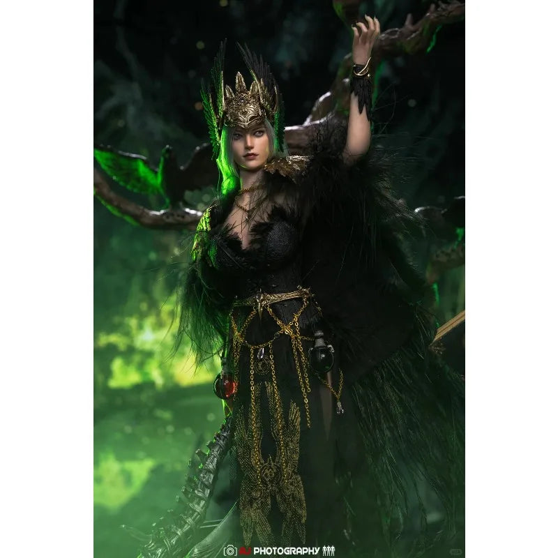 【 in Stock 】 POP COSTUME Original 1/6 WH004 Witch Hunter - Crow Female Solo Doll Doll Model Toy Boy Gift Collection