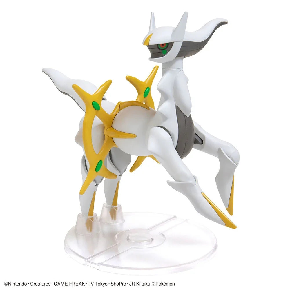 Original Bandai Pokemon Figures Plamo Arceus Genesis God Action Figure Anime Assembly Collectible Ornaments Figure Model Toys