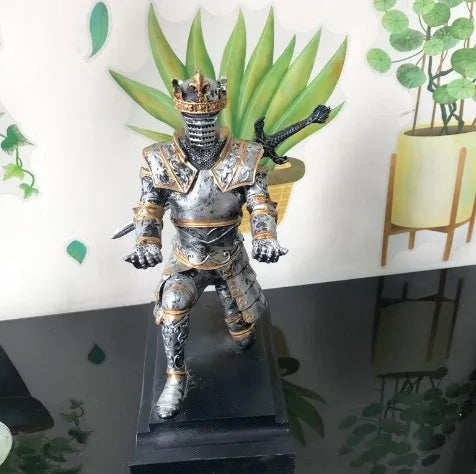 In Stock Avengers Green Armor Soldier Spartan Warrior Sergeant Anime Figure Mobile Phone Holder PVC Model Doll Toy Gifts