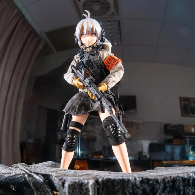 Pa003 Pocket Art Series Vol.3 Sasha 1/12 Scale Action Figure 6in Female Soldier Articulated Doll With Cloth Clothes Collectible
