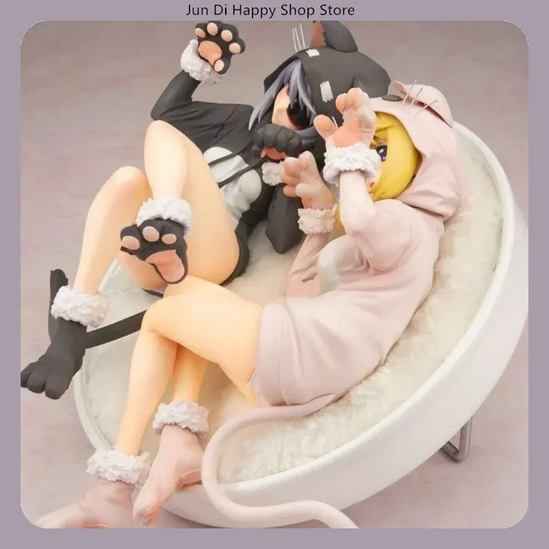 22cm Infinite Stratos Laura Bodewig Charlotte Dunois Anime Figure Cat Mouse Pajama Style Desktop Decoration Toys