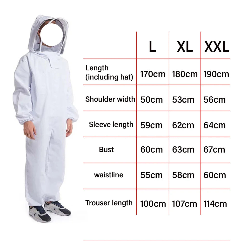 Full body beekeeping suit Professional beekeeper protective clothing Safety veil Unisex child protection