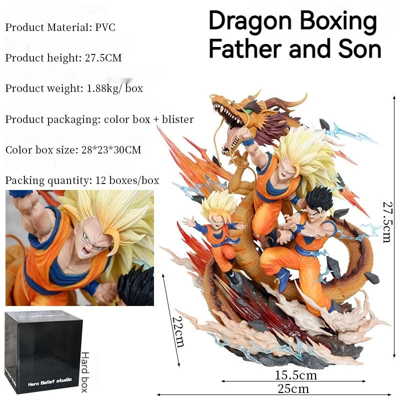 Dragon Ball Super Drei Dragon Balls Szenen-Ornament – ​​handgefertigte Anime-Figur Wukong Wufan Wutian Vater und Sohn Sammlerstück