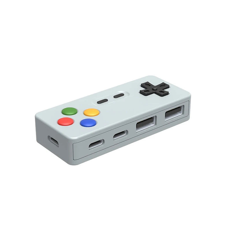 4-in-1 Gamepad-Modellierungs-HUB Gamecontroller Computer USB Typ-C USB-C Schnittstellenadapter für Laptop PC Maus Tastatur U-Disk