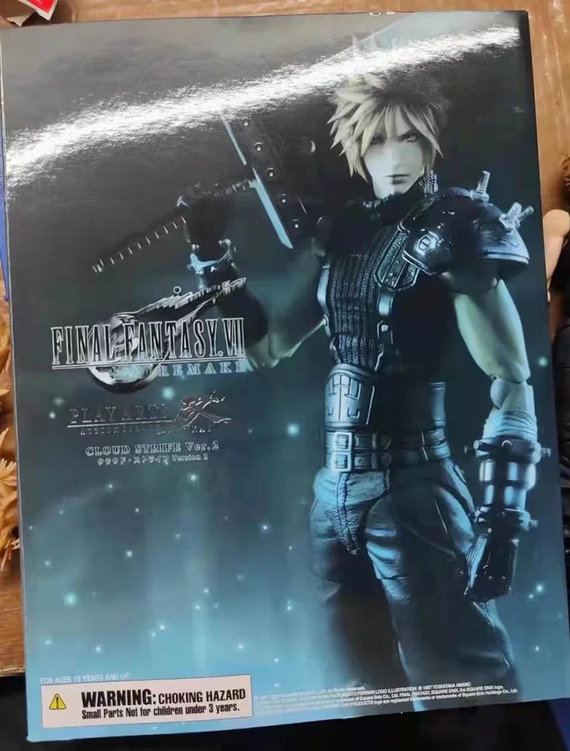 Anime PLAY ARTS VII Cloud Strife Edition 2 PVC Action Figure Collection Model Toys Doll Christmas Gift 25CM