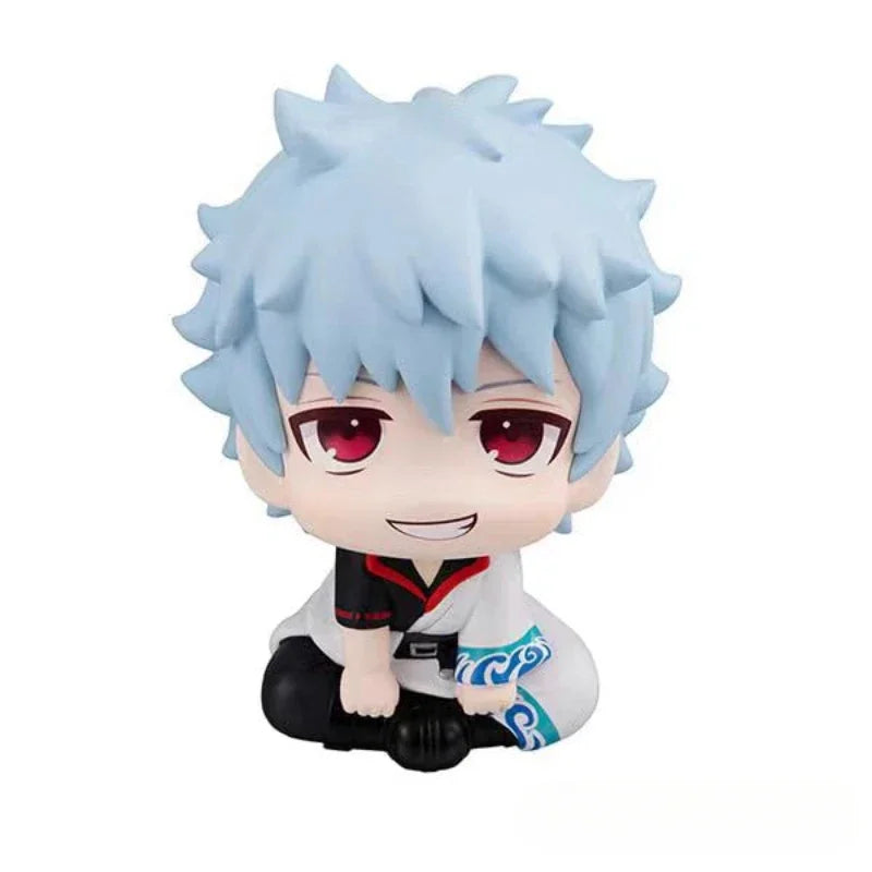 10cm Anime Cute Gintama Sakata Gintoki Action Figure Look Up Hijikata Toshiro Figure Q Version PVC Collection Birthday Toy Gifts