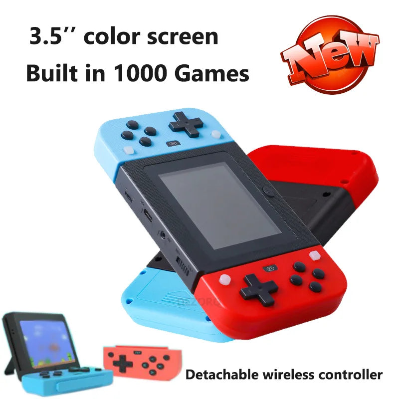 Retro Handheld Spielkonsole 8 Bit Video Spiel Portail Gebaut In 1000 Spiele 3.5 ''Mini Consola Videojuegos Tragbare Player Spiele