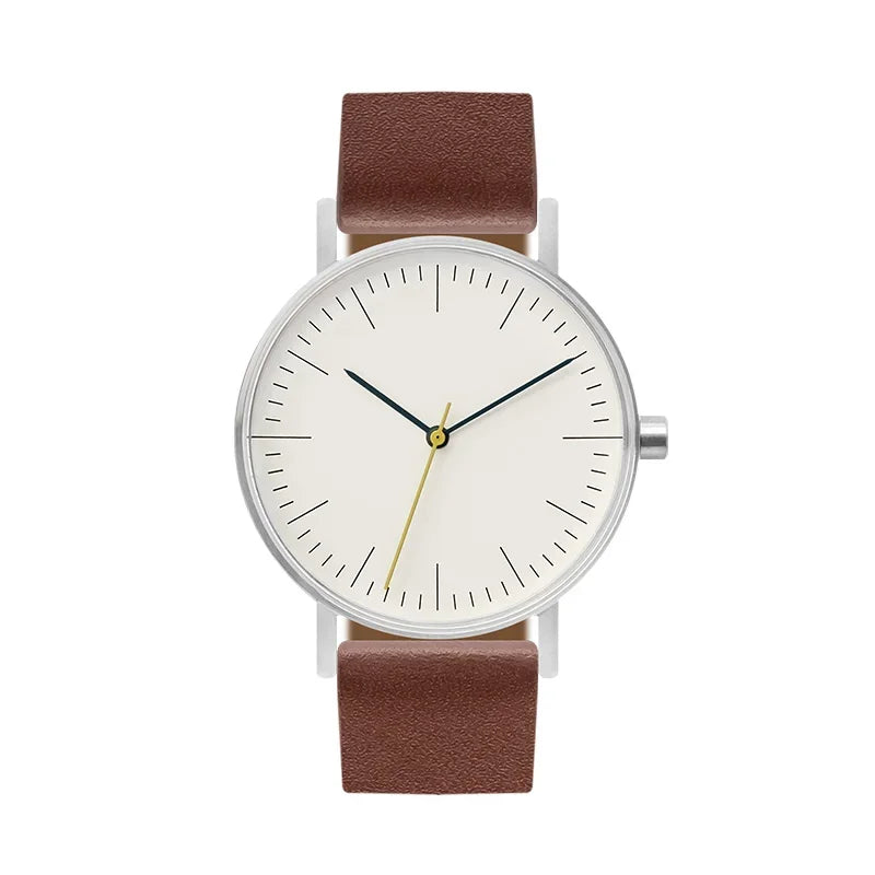 Design Sense Watch B001 Einfaches Retro-Design Stummschaltung Herren- und Damenuhr aus wasserdichtem Edelstahl