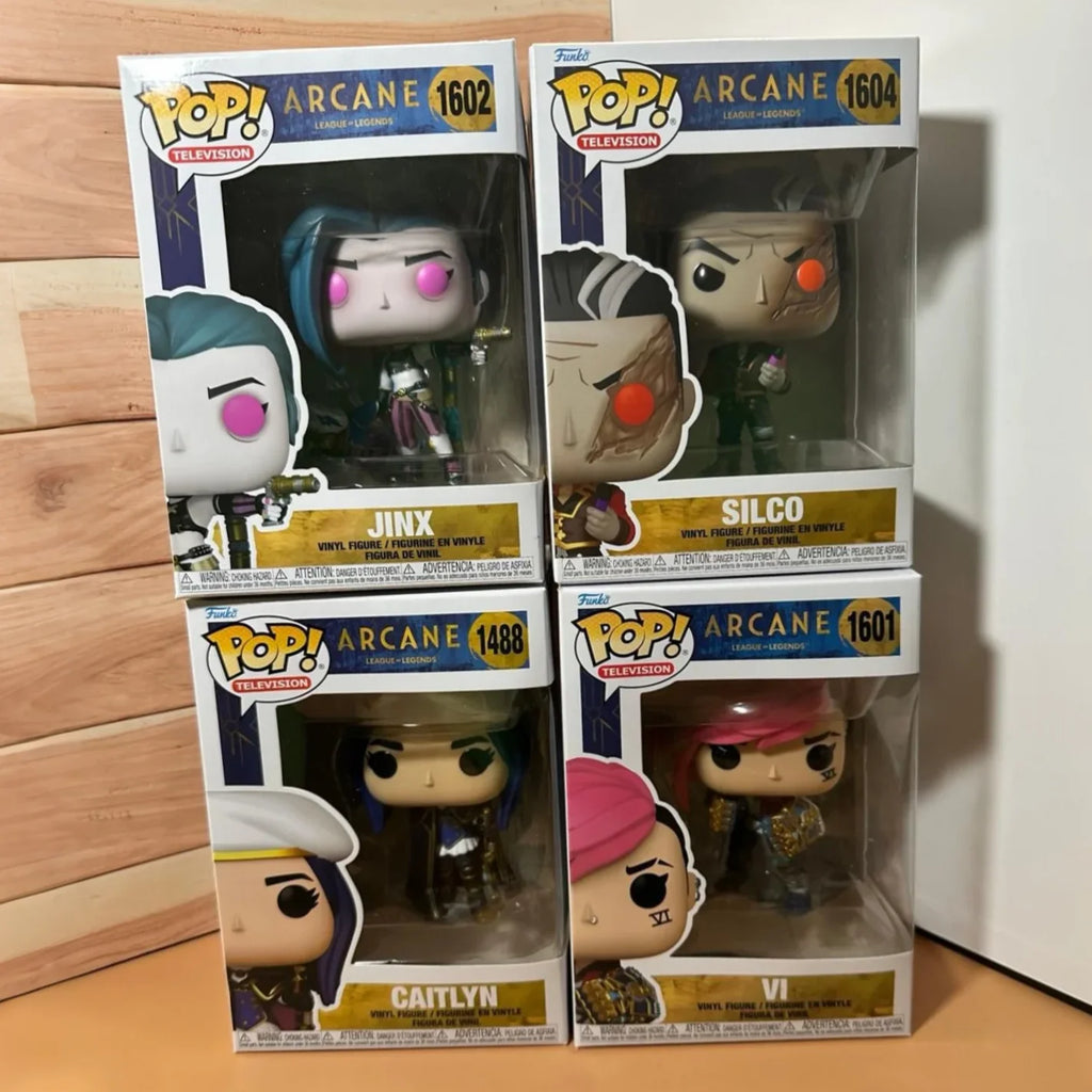 Arcane League of Legends Anime Figure Silco Jinx Vi Ekko Heimerdinger with Poro Funko Pop Vinyl Figures Limited Edition Toy Gift