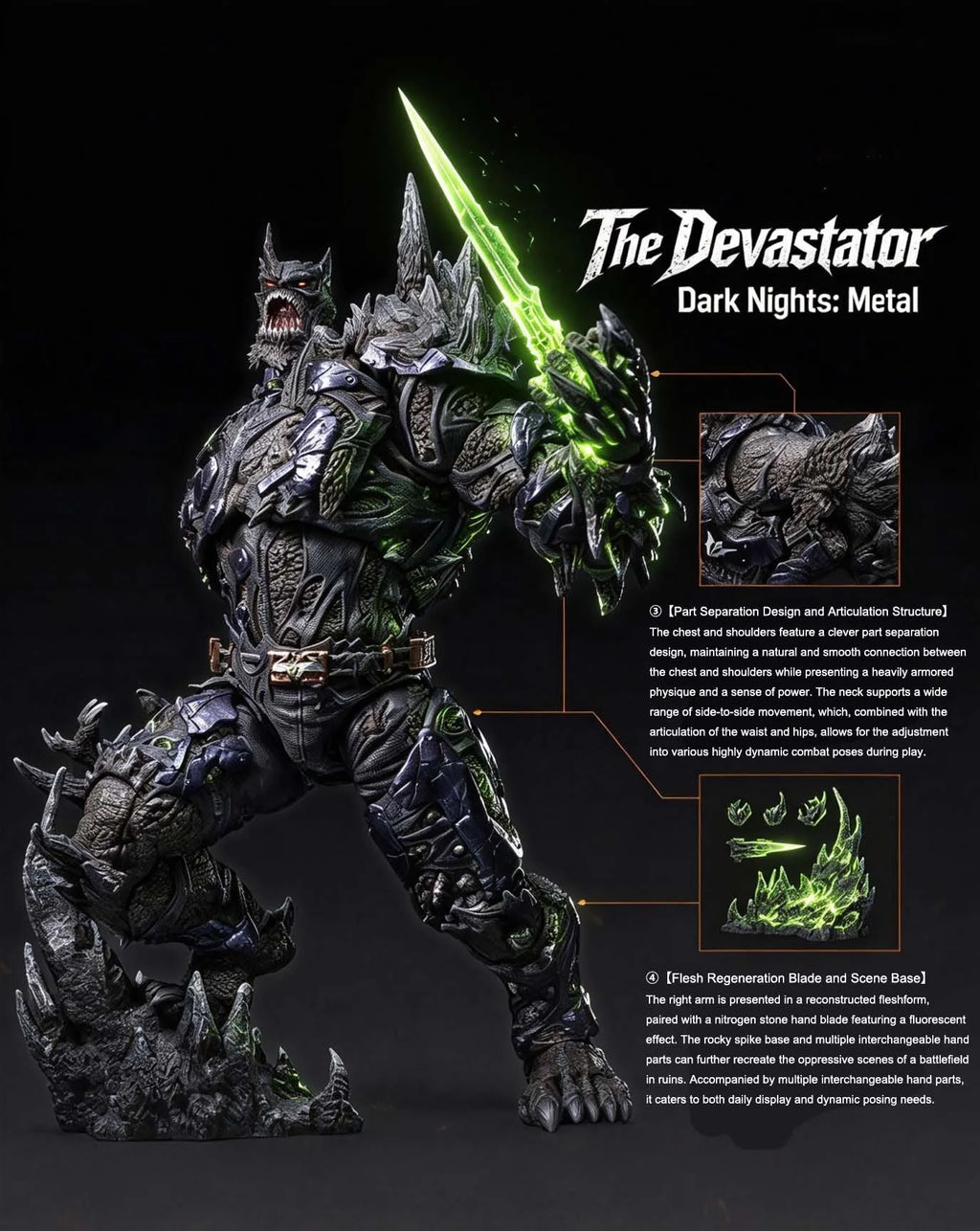 [In Stock] INART Action "Dark Nights: Metal" The Devastator 1/12 Action Figure Dark Multiverse Collectible Movable Model Gift