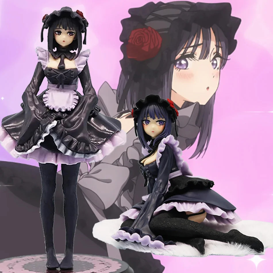 Фигурка My Dress-Up Darling Anime - Kitagawa Marin, костюм на черна камериерка, екшън фигурка, Shizuku Kuroe, колекция, модел играчка